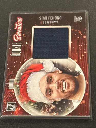 2021 Donruss Simi Fehoko Holiday Sweaters Patch NM - Picture 1 of 2