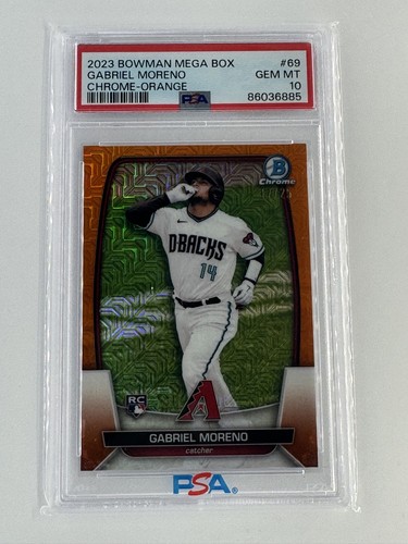 2023 Bowman - Gabriel Moreno Chrome Orange Mojo Refractor /25 PSA 10