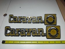 70s 1970s Chevy Caravan Emblems Pair Oem G-series Van Ac 378640