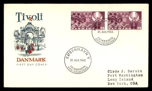 Mayfairstamps Denmark FDC 1962 Tivoli Musical Instrument Handle Balloon First Da