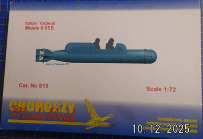 1:72 Choroszy Modelbud S13  Italian Torpedo ''Maiale II SSB''  Kleinkampfmittel