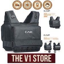 Multi-Functional Black Weighted Vest - Ideal for Bodyweight Training  Rucking