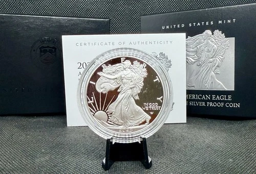 2023-W Proof American Silver Eagle with OGP & COA! 1 Oz .999 Silver!