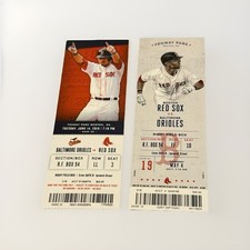 Boston Red Sox vs Baltimore Orioles Original Vintage Ticket Stubs 2016 2017