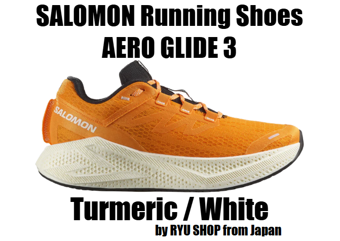 Salomon Aero Glide 3 Men's Running Shoes in Turmeric White Black