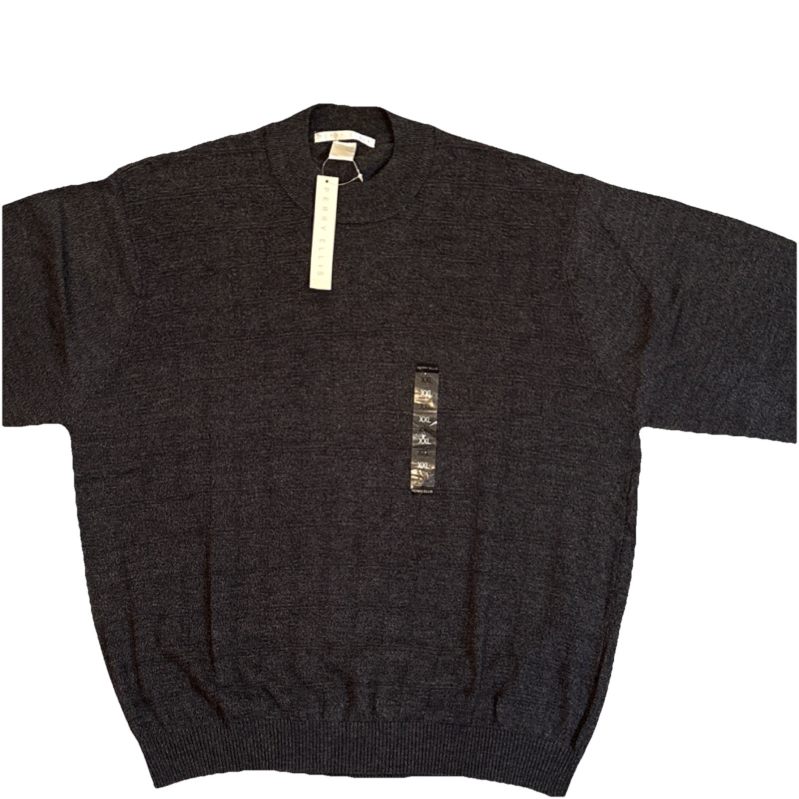 NWT Perry Ellis Men's Silk/Cotton Pullover Sweater Crew Neck Long Sleeve XXL