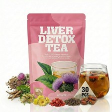 Liver  Kidney Detox Herbal Tea - 30 Bags Milk Thistle Dandelion Chrysanthemum