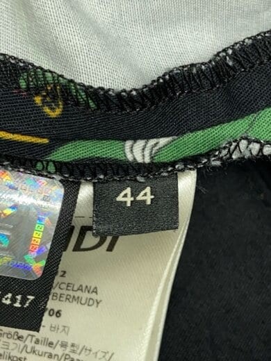 FENDI/L/SNAKE SHORTS/Size 44/Cotton/Black/All-over Pattern/FB0434 A6U2/Faded thumbnail 5