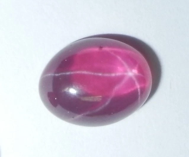 Transparent Star Ruby Oval 9x7 mm Cabochon 6 Rayed Lab-created Stone 5 pcs Lot - Image 2 of 4