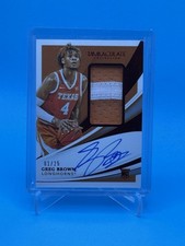 2021 Panini Immaculate Collegiate GREG BROWN III Rookie Patch AUTO #1/25 - RC