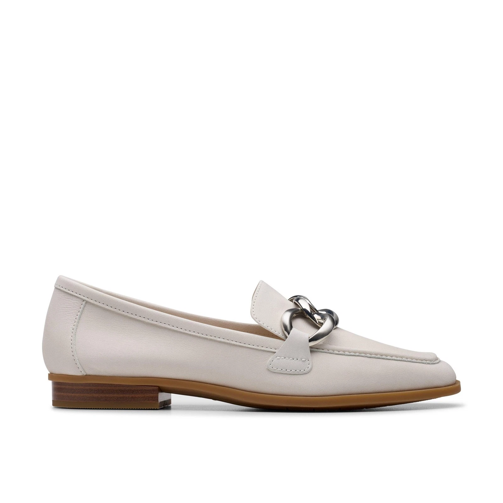 Mocassini Clarks donna Sarafyna Iris in pelle bianco sporco