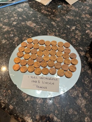 Roll Of “1945 S” Uncirculated Lincoln Pennies