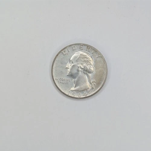 1964-D Washington Quarter, AU, 90% Silver