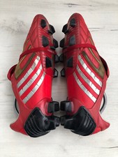 Adidas Predator Powerswerve TRX FG Red Leather Football Soccer Boots Cleats