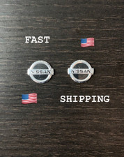 New Nissan 2pcs 13.3mm X 11.4mm Key Fob Emblem Sticker Logo Remote Badge Usa