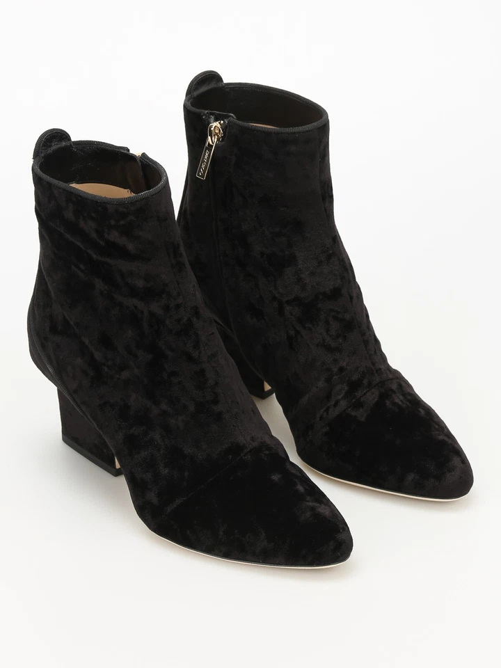 JIMMY CHOO Otoño 65 Terciopelo Botines Negros, Talla 10, $1200 Foto 2 de 4