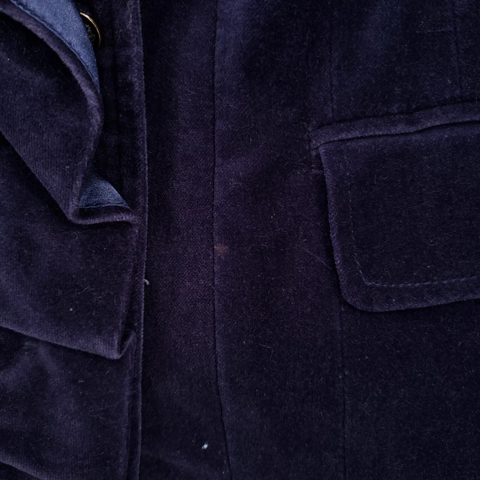 Blazer Lane Bryant Mujer 18 Plus Púrpura Terciopelo Volantes Chaqueta Abrigo Manga Larga Foto 3 de 4