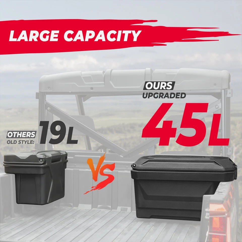 Caja de almacenamiento derecha cubo de carga 45L para Polaris Ranger 570/900/1000 XP 2013-2025 Foto 3 de 4
