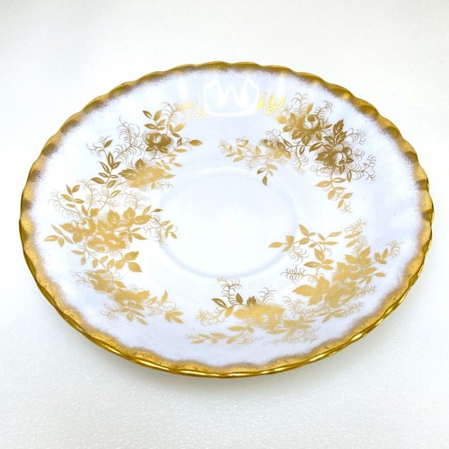 VINTAGE SERIE Royal Albert Tasse und Untertasse Gold Floral auf Blau mit Goldrand - RAR - Bild 10 von 13