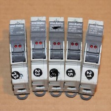 One Lot of 2 Allen-Bradley 1492-FB1C30-L 1 Pole Fuse Holder 30 Amp 600 Volts