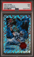 1997 Score WESLEY WALLS Panthers ARTIST'S PROOF Holofoil # 86 Pop 1 Total PSA 7
