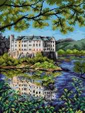 Orchidea Needlepoint canvas for halfstitch without yarn Castle Orlik 2383J