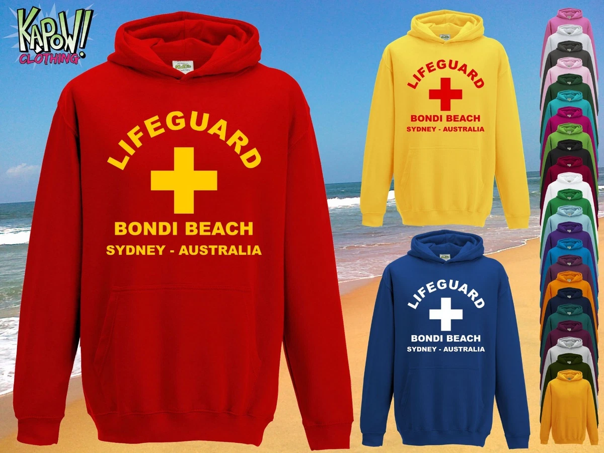 LIFEGUARD Kids/Baby Rescue Custom HOODIE Surf Surfer Hooded Sweatshirt  Baywatch