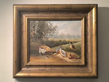 Landschaftsbild mit Enten am