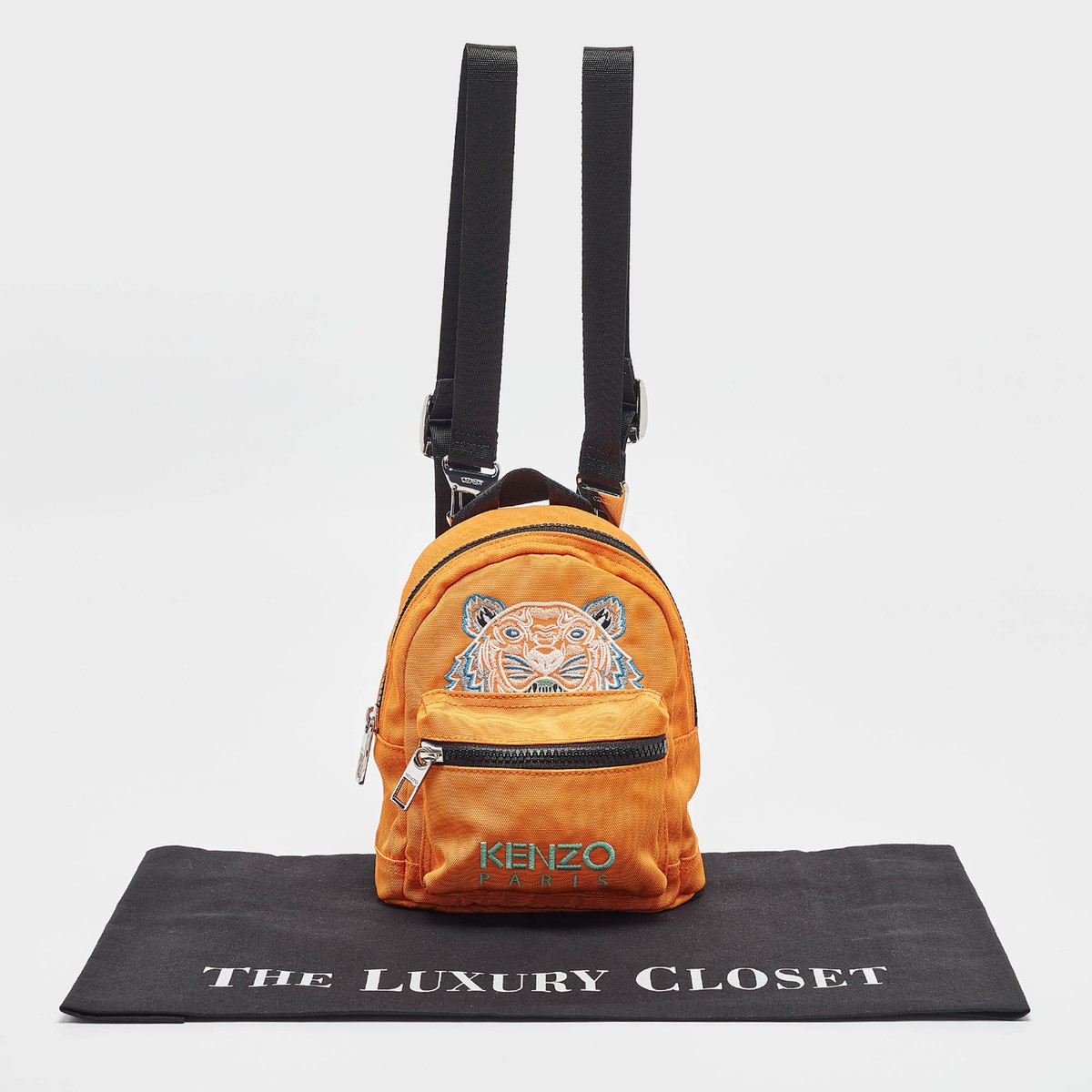 Kenzo Orange/Black Nylon Mini Embroidered Tiger Backpack | eBay Kenzo Orange/Black Nylon Mini Embroidered Tiger Backpack | eBay