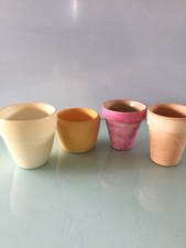 Blumentopf Topf Set 4-tlg. Keramik Ton Pflanztopf Übertopf Blumen Floristik Deko