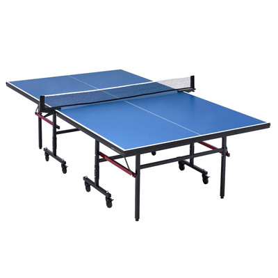 Foldable Ping Pong Table, Indoor Table Tennis Game Table with Clamp-On Net