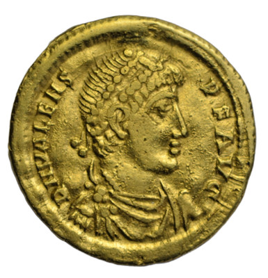 Valens, Gold Nine Siliqua (1,5 Skripulum), Mailand (?) neuwertig, extrem selten