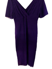 ALEX EVENINGS Plum pleated design sheath dress - Sz. 6