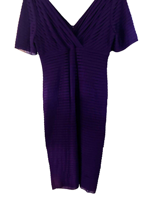 ALEX EVENINGS Plum pleated design sheath dress - Sz. 6