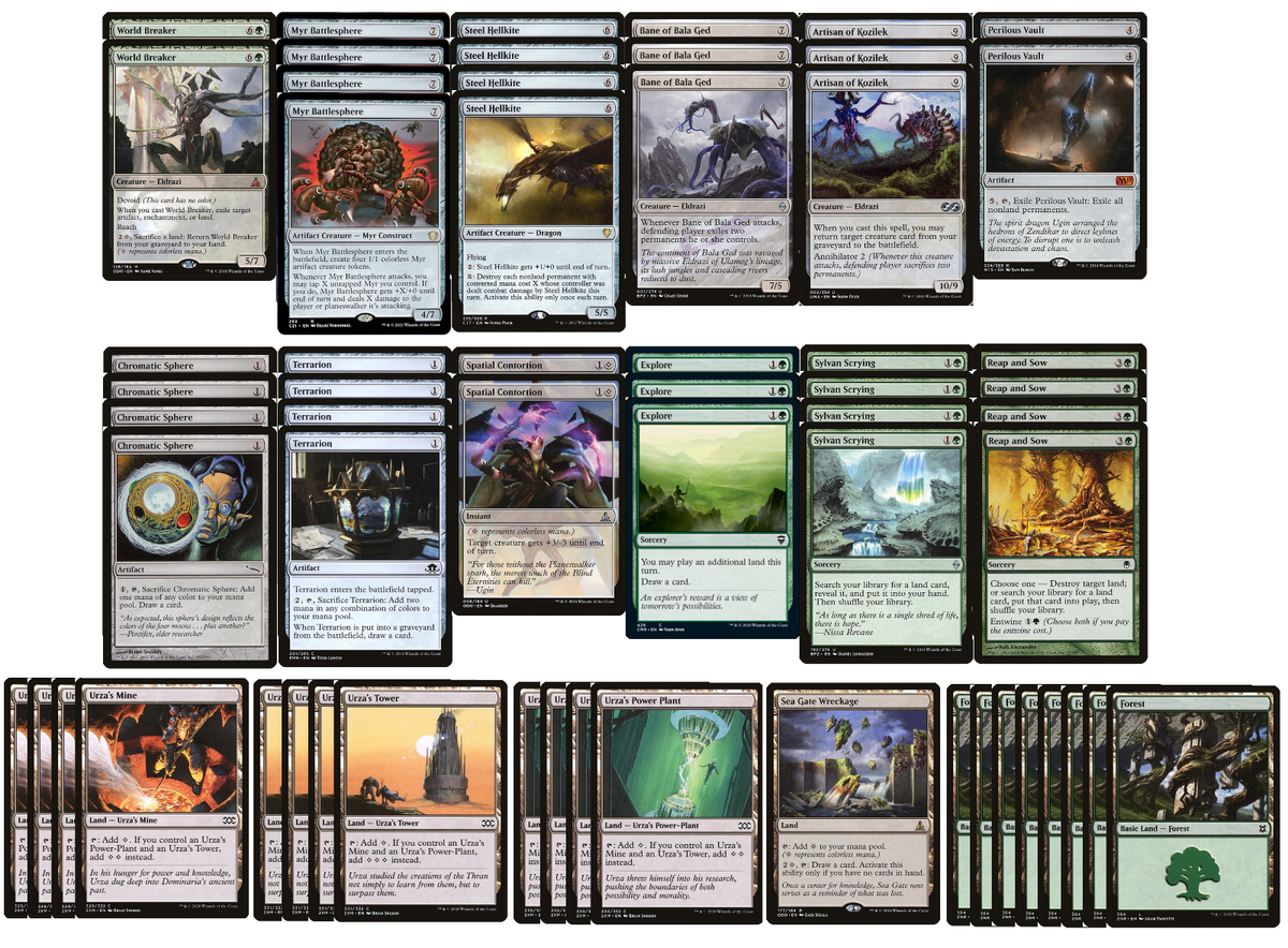 mtg number of lands in a 60 card deck ELITE Tron Deck - Modern Legal - 60 Card - UrzaTron - MTG NM/M!!!