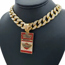 SWISHER SWEETS CIGARILLOS & 16" 18" 20" Iced Cuban Bling Choker Chain Necklace