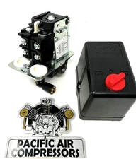 Universal Air Compressor Pressure Switch 95 Psi On-125 Psi Off 1/4'' 4 Port 25A