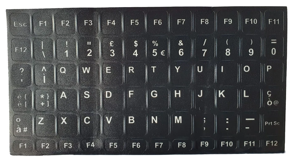 Adesivi Keyboard Stickers per Tastiera Italiano Tasti CTRL Invio Shift Alt Gr Pg - Immagine 2 di 4