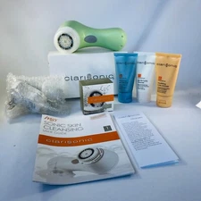 Clarisonic Mia Facial Sonic Skin Cleansing System Bundle w 3 Cleansers & 2 Heads