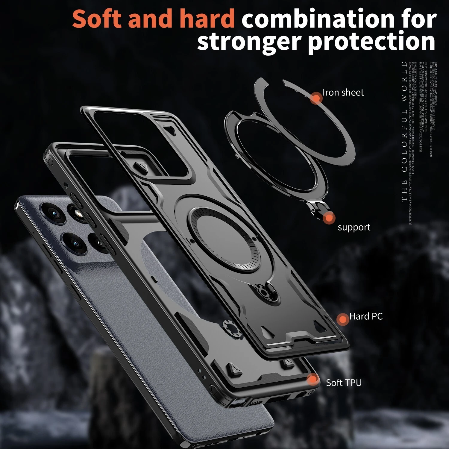 Coque Huawei P40 Pro Couverture Arrière Fonction Montage Voiture