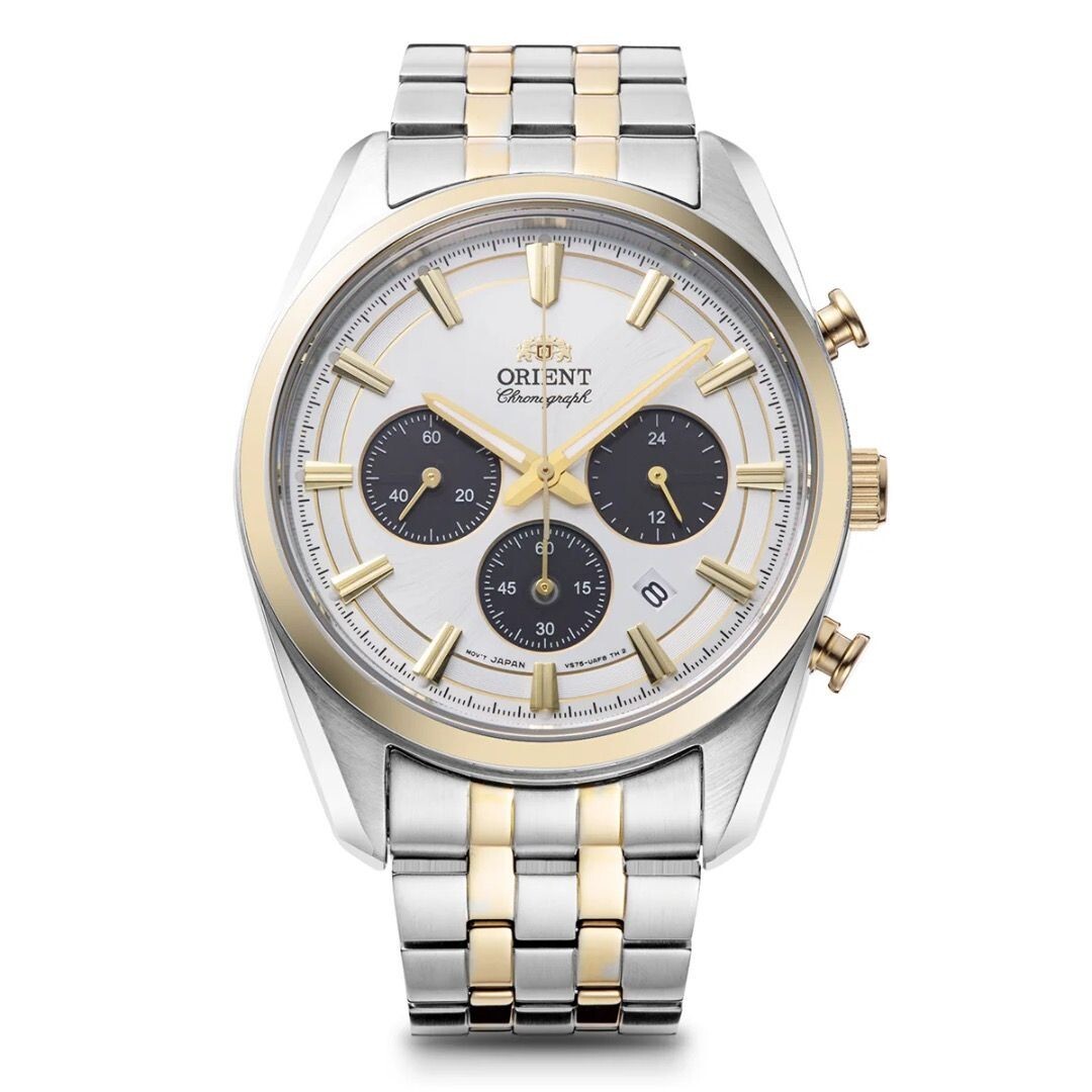 Orient Contemporary Chronograph White Dial Men's Watch RA-TX0302S
