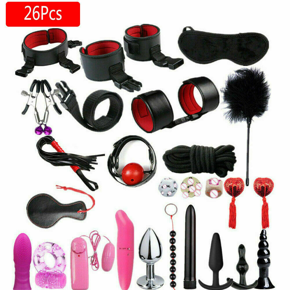 11-26PCS Adult G-spot Vibrators BDSM Kit Sex Toy For Couple SM Bondage  Restraint | eBay
