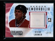 STEVE LARMER 2016/17 IN THE GAME HEROES AND PROSPECTS USED PATCH #13/15 AH5911