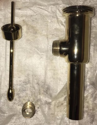 NEW Mountain Sink Vessel MT1001-PVD decorative pop up drain lever brass NIB
