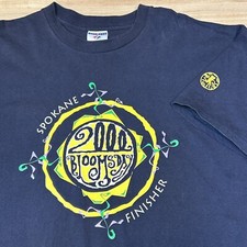 Bloomsday 2000 Spokane Finisher Blue T Shirt XL Vintage Bloomsday Tee Size XL