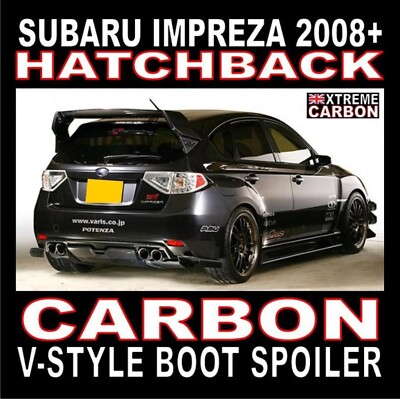 Carbon V-Style WRC Heck Kofferraum Spoiler für Subaru Impreza 2008+ GRB Schrägheck 08+