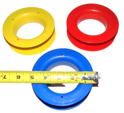 4pc 5" Hook and Trace Fishing Line, Lure Shock Leader Wrap Spool Holder Lot