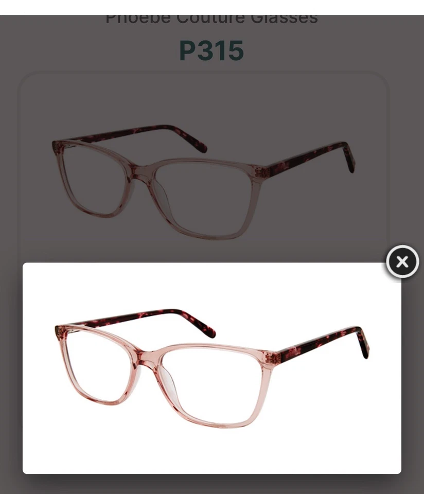 Monturas de gafas Phoebe Couture P315 en rosa 54-16-140 forma redonda moda mujeres Foto 3 de 4