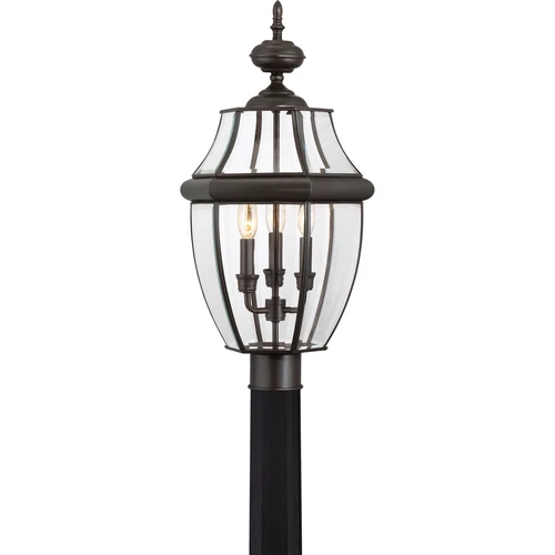 Quoizel NY9043Z Newbury 3-Light Outdoor Post Lantern Fixture - 2 Pack - Picture 5 of 6