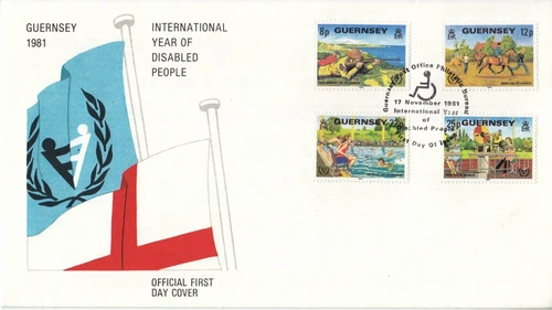 Guernsey 1981 -  Year Of The Disabled Persons  - SG245-48 - FDC